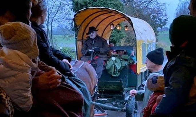 Spökrunda med häst och vagn 2019.